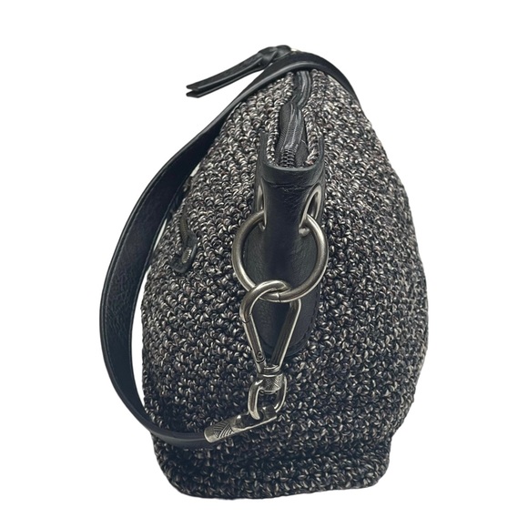 new The Sak ᯾ Indio Small Crochet Tote Handbag Bag ᯾ Urban Static Charcoal Knit - Picture 7 of 16
